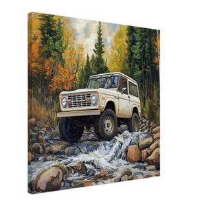 1973 Ford Bronco in Porsche White Canvas