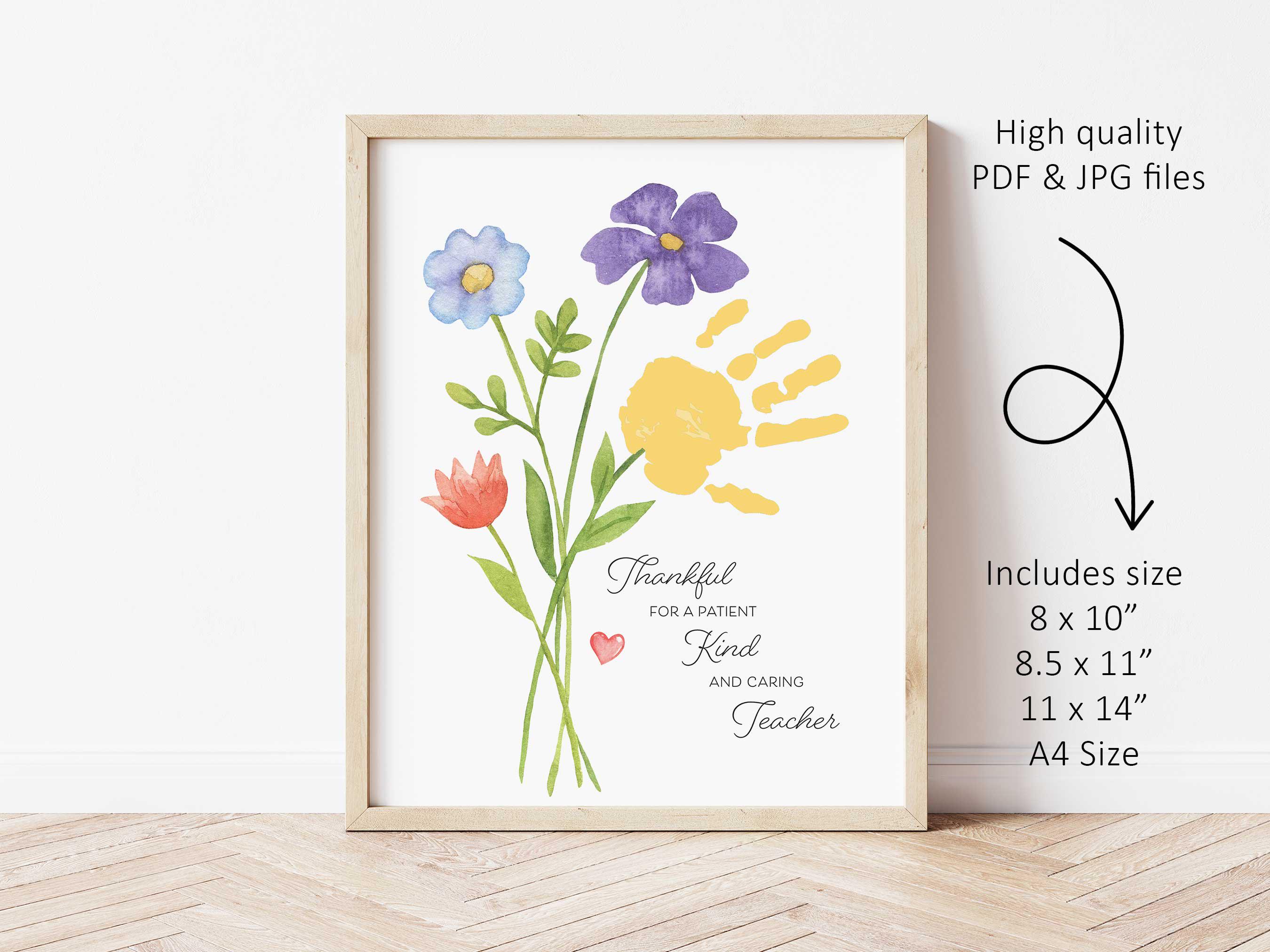 Teacher Appreciation Handprint | Teacher Thank You | Printable Teacher ...