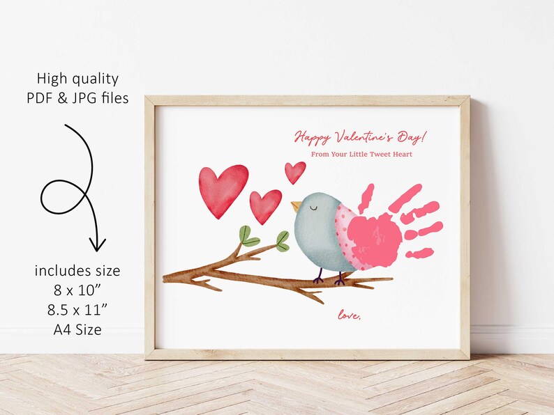 Valentine's Day Handprint - Valentine Handprint - Valentine's Day Craft ...