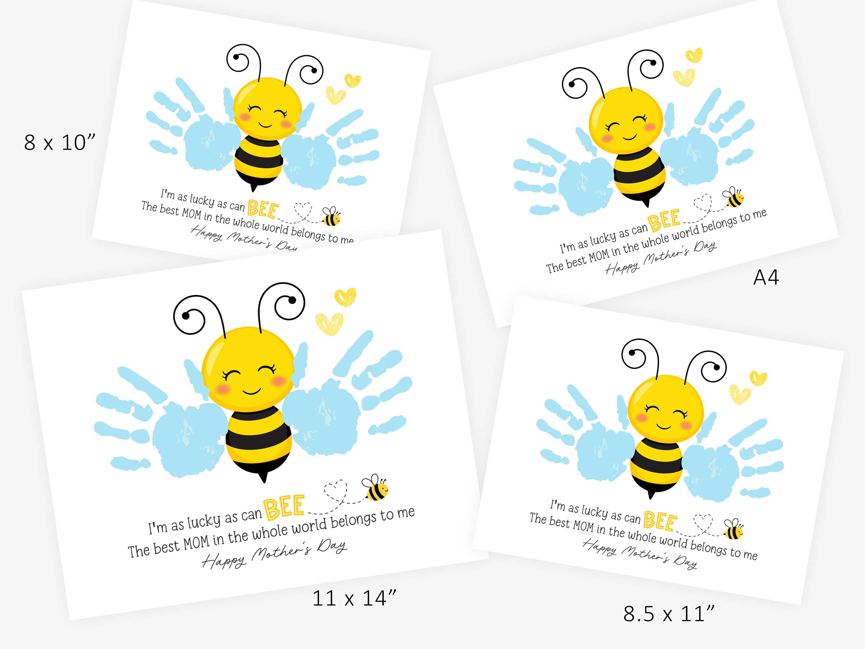 Mother's Day Bee Handprint Craft | Kids Keepsake Printable (digital ...
