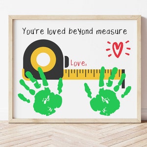 Manualidad con huellas de manos para papá - Tarjeta con huellas de manos para papá - Manualidad con huellas de manos del Día del Padre - Tarjeta imprimible del Día del Padre - Manualidad con huellas de manos preescolares