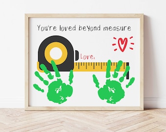 Handprint Craft for Dad -  Handprint Card for Dad - Father's Day Handprint Craft - Printable Father's Day Card - Preschool Handprint Craft