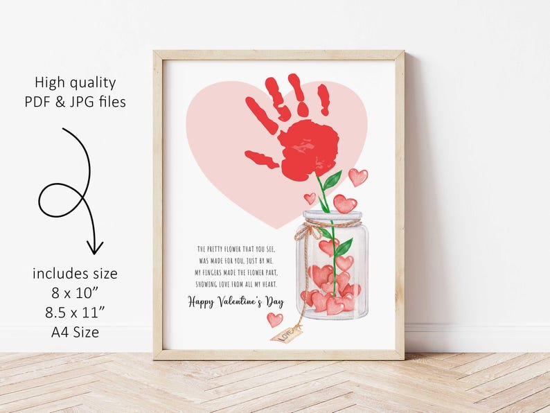 Valentine's Day Handprint - Valentine Handprint - Valentine's Day Craft ...