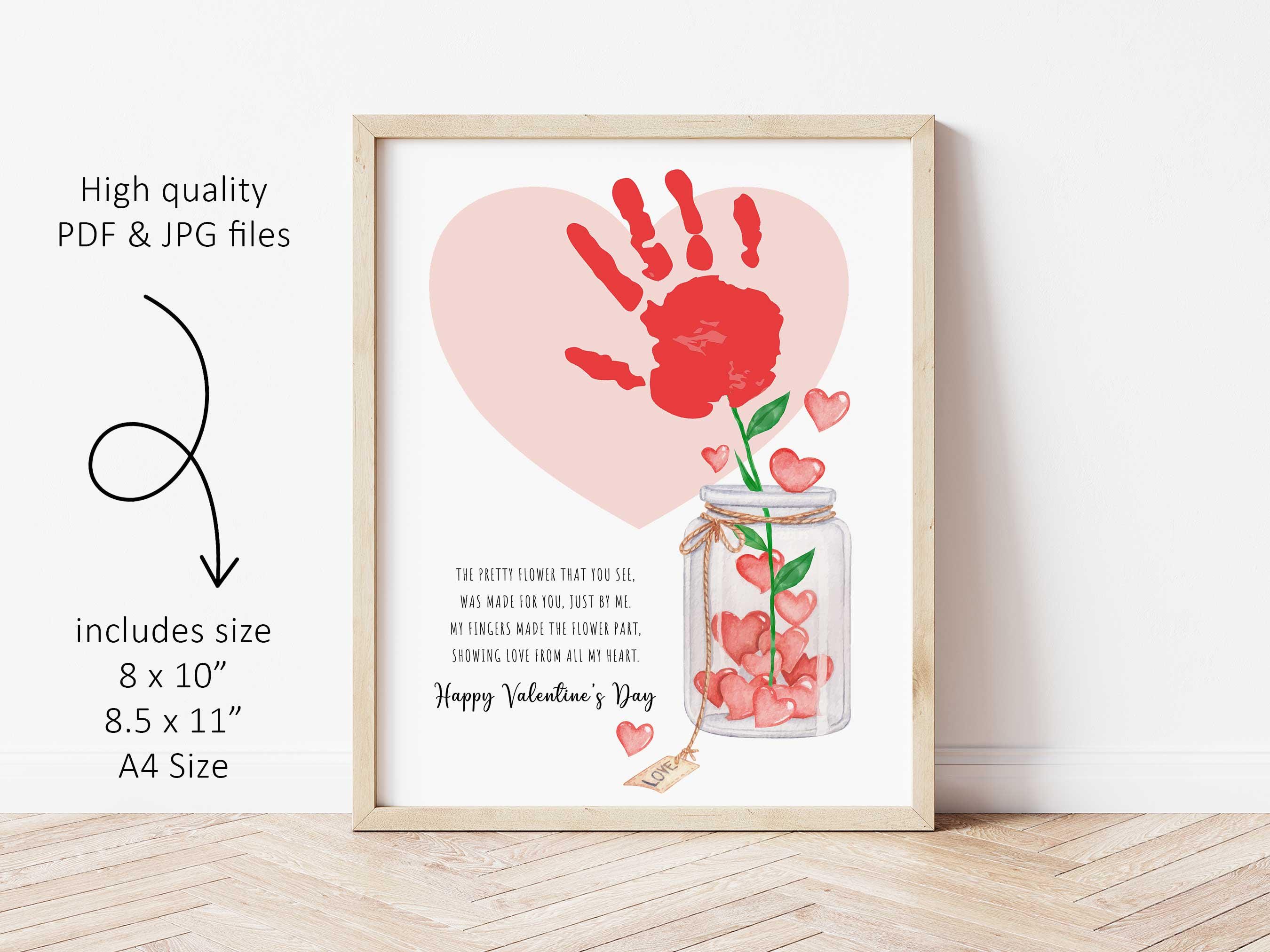 Valentine's Day Handprint - Valentine Handprint - Valentine's Day Craft ...
