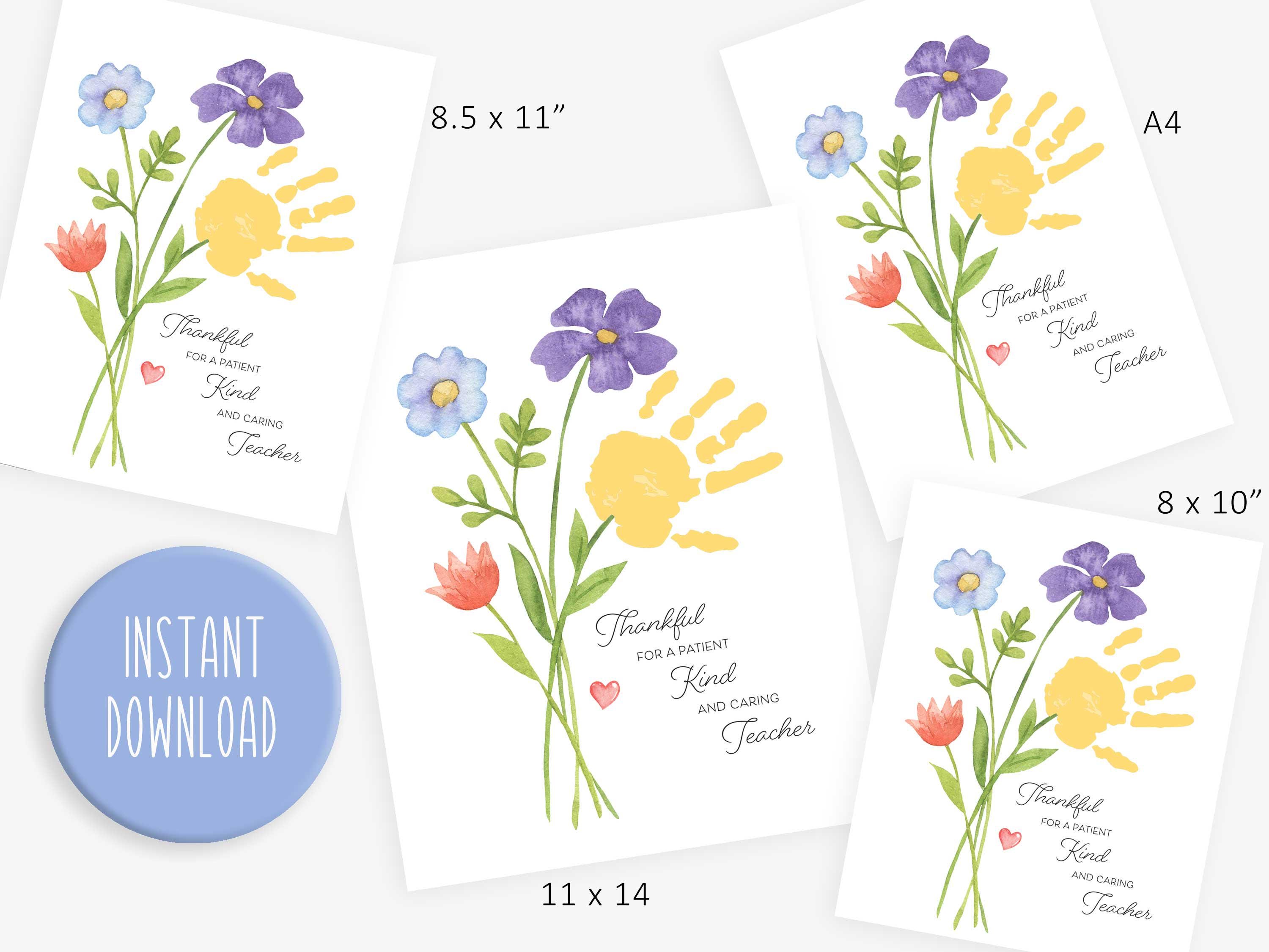 Teacher Appreciation Handprint | Teacher Thank You | Printable Teacher ...
