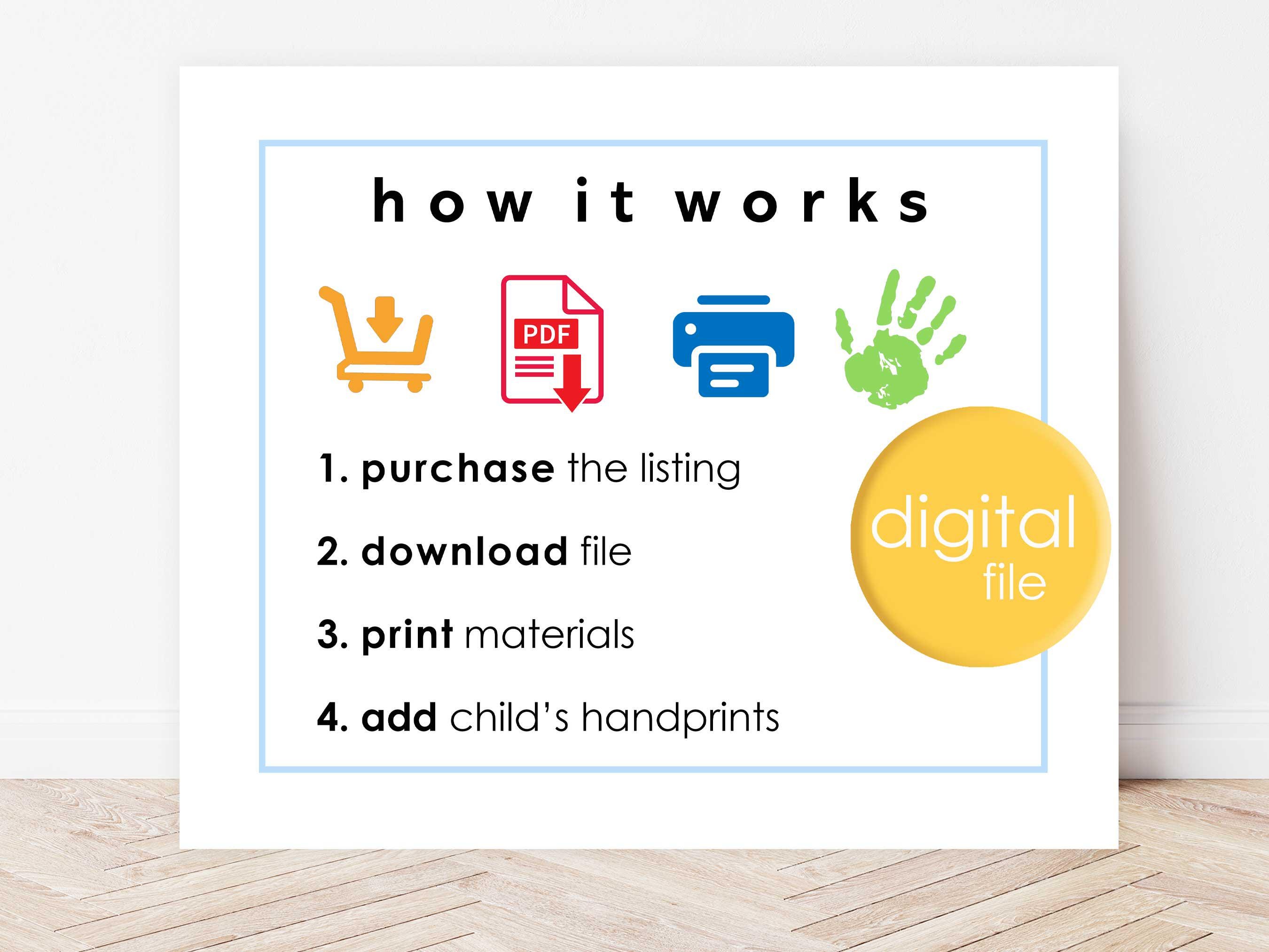 Mother's Day Bee Handprint Craft | Kids Keepsake Printable (digital ...