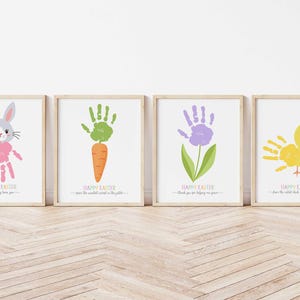 Easter Handprint Craft - Easter Handprint - Easter Keepsake - Easter Handprint Flower - Bunny Handprint - Chick Footprint - Flower Handprint
