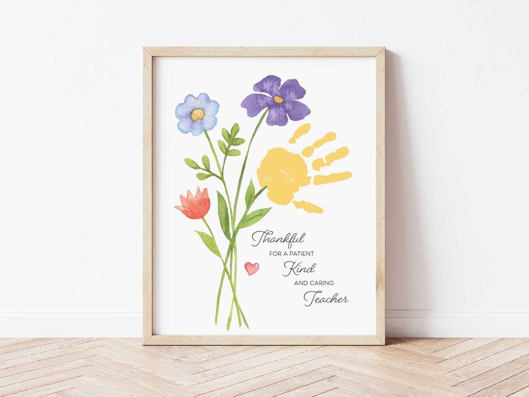 Teacher Appreciation Handprint | Teacher Thank You | Printable Teacher ...
