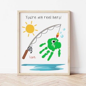 Manualidad de huellas de manos para papá, Tarjeta de huellas de manos para papá, Artesanía de huellas de manos para el Día del Padre, Tarjeta imprimible del Día del Padre, Artesanía de huellas de manos para preescolar