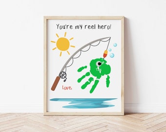Handprint Craft for Dad -  Handprint Card for Dad - Father's Day Handprint Craft - Printable Father's Day Card - Preschool Handprint Craft
