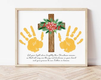 Christmas Handprint Craft - Christmas Handprint Keepsake - Christmas Handprint Art - Sunday School Christmas Craft - Preschool Christmas Art