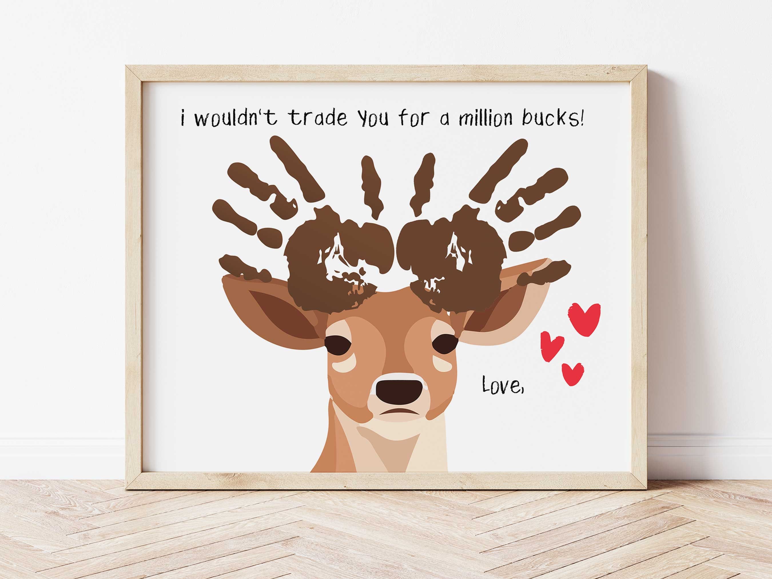 Handprint Craft for Dad -  Handprint Card for Dad - Father's Day Handprint Craft - Printable Father's Day Card - Preschool Handprint Craft