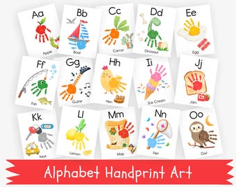 Alphabet Handprint Art – A-Z Kids Memory Book (Digital Download)