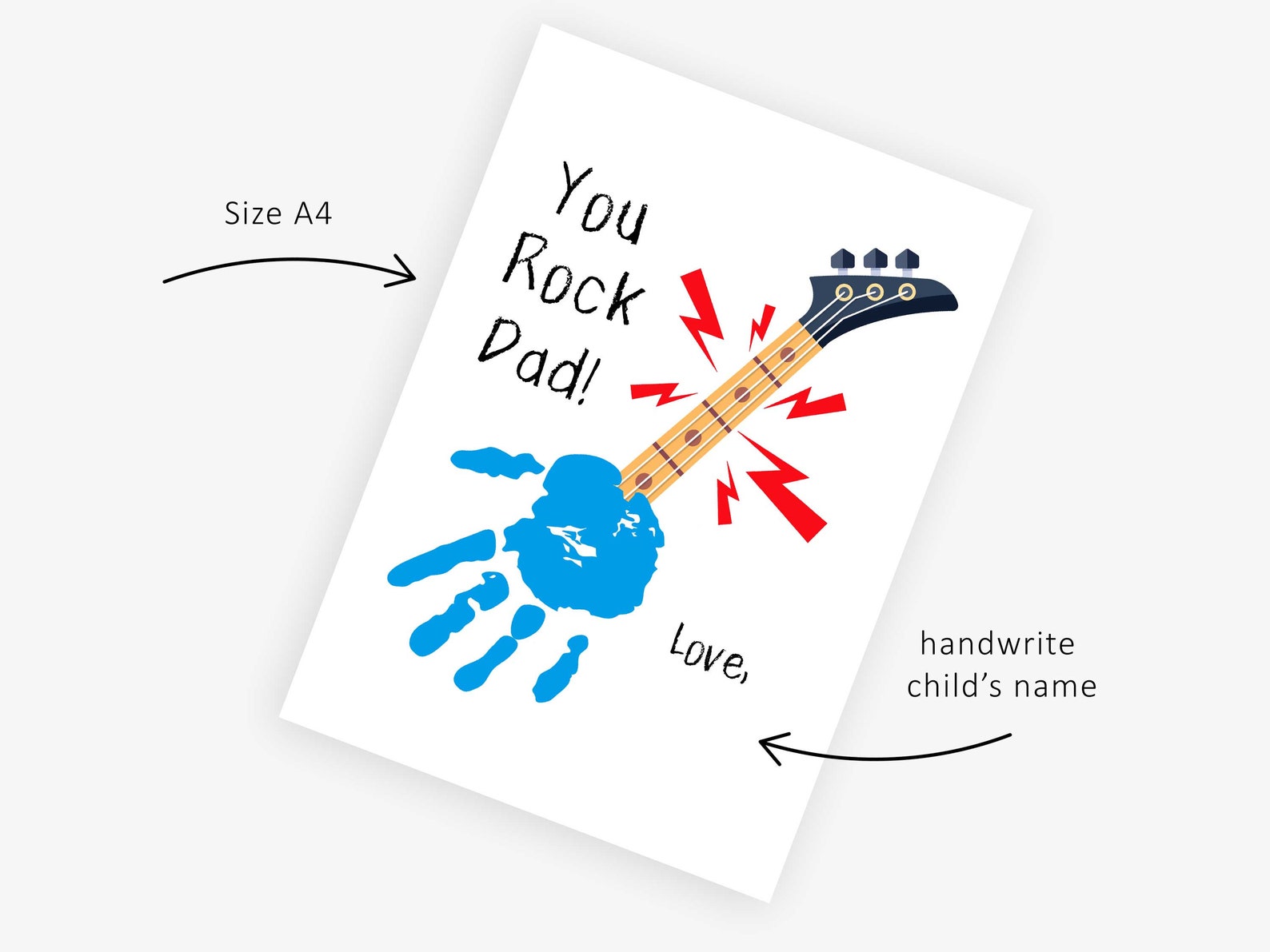 Handprint Craft for Dad - Handprint Card for Dad - Father's Day ...