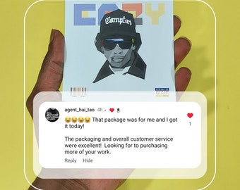 Eazy E Print ALBUM COVER Hip Hop Rapper Wall ART, Compton Album