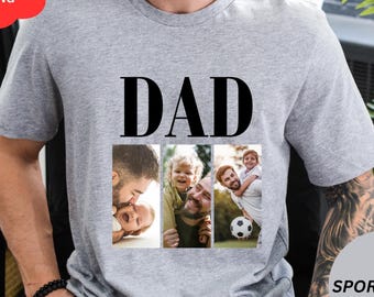 Camiseta personalizada con foto para papá, regalo personalizado para el Día del Padre, regalo para papá, regalo personalizado para papá, camiseta imprimible con foto para el Día del Padre, regalo para abuelo.