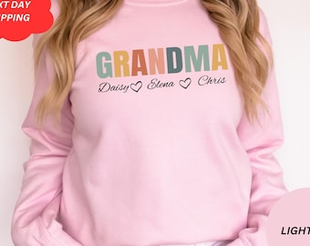 Personalized Grandma Sweatshirt, Grandkids Names, Mother's Day Gift