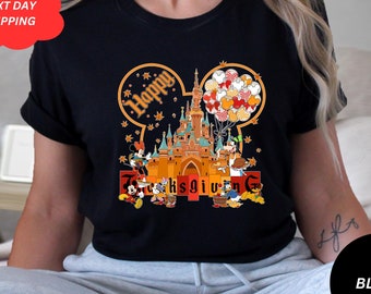 Mickey And Friends Thanksgiving Shirt, Disney Thanksgiving Shirt, Thanksgiving family shirts, Cute Disney Fall , Disney Thanksgiving Shirt