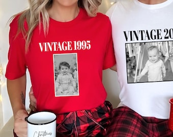 Personalized 30th Birthday Shirt, Custom Photo Year Retro 1995 Comfort Colors Shirt, Custom Year Birthday Shirt, 30th 40th Birthday Gift Tee