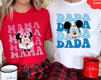 Mama T-shirt, Minnie Mouse Shirt, Disney Trip Shirt, Mama Mouse Shirt, Mothers Day Shirt, Gift For Mom, Retro Disney Tee, Mama and Dada tee
