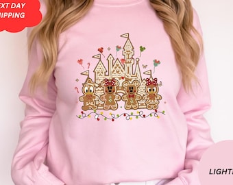 Bluza świąteczna Myszka Miki i Przyjaciele, Bluza z piernika Myszka Miki, Koszulka z piernika Myszka Minnie, Koszulka świąteczna Kingdom Castle