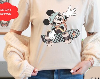 Mickey Mouse Skateboard Shirt, Mickey Kids Shirt, Youth Disney Shirt, Boy's Disney Shirt, Kids Disney Shirt, Mickey Skateboarding Shirt