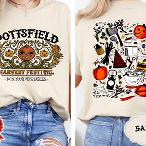 Pottsfield Harvest Festival Shirt Gift For Autumn, Vegetables Fall Shirt, Autumn Harvest Tshirt, Goth Clothing, Skeleton Festival Apparels