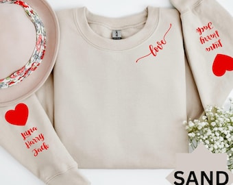 Valentine's Sweatshirt, Heart Elbow Patch, Love Heart Sweatshirt, Heart Arm Patches, Cute Valentine's Sweater, Teacher Valentine's Shirt