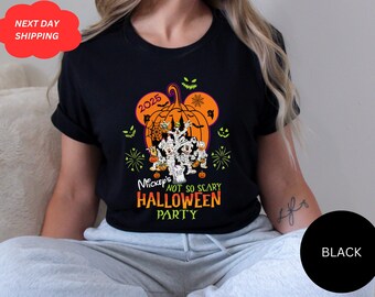 Maglietta Disney Halloween 2025, maglietta festa di Halloween 2025 Mickey Not So Scary, maglietta festa di Halloween Disney, magliette abbinate per la famiglia di Halloween