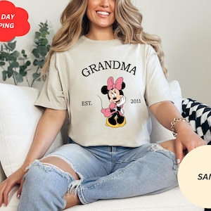 Disney Grandma Shirt, Mickey Minnie Couple Tee, Family Disney Trip Shirt, Disney Grandpa Shirt, Custom Grandparents Est Shirt, Grammy Shirts