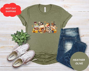 Disney Fall Coffee Shirt, Mickey Minnie Thanksgiving Tee, Pumpkin Spice Latte Shirt, Disney Autumn Shirt, Fall Trip Tee