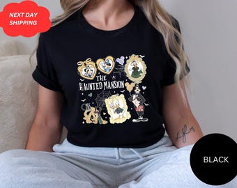 Camiseta de la Mansión Encantada, Camiseta de Mickey para Halloween, Camiseta Retro de la Temporada Espeluznante de Disney, Camiseta de Halloween de Disney, Camiseta de Fiesta de Halloween