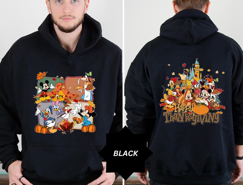Happy Thanksgiving Mickey and Co Sweatshirt, Disneyland Family Fall