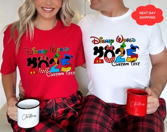 Disney Trip 2025, Koszulki Disney z niestandardowymi nazwami, Wakacje Disney 2025, Koszulki rodzinne Disney, Koszulki Disney Matching, Disney World 2025