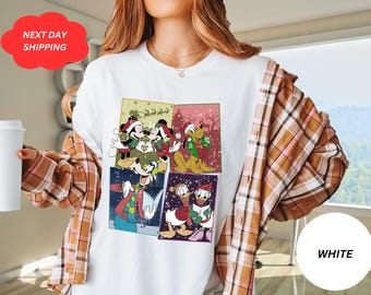 Happy Christmas shirt Mickey en vrienden, polaroid kerstshirt Mickey en vrienden, Disney kerstshirt, kerst-T-shirt familie