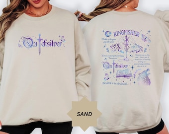 Kingfisher Quicksilver Buch inspiriert Shirt | Fantasy Schwert Mond Wolf Schmetterling Witchy Zitat Tee Gothic Dark Academia Geschenk