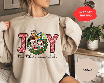 Joy To the World Shirt / Disney Christmas Shirt / Christmas Joy Shirt / Disney Epcot Shirt / Disneyland Christmas Shirt / Mickey Shirt