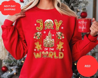 Joy to the World, Disney Christmas Sweatshirts, Disney Xmas Shirt, Matching Disney Xmas Shirts, Family Xmas Shirts, Disney on Christmas