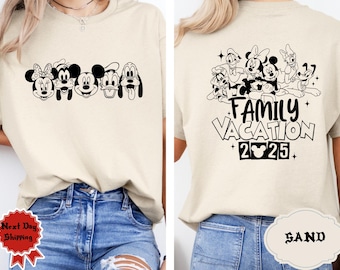 Disney Family Vacation Shirt, Disneyworld Mickey And Friends Shirt, Disney Matching Tee, Disney Family 2025 Shirts, Retro Disneyworld Trip