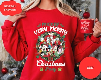 Mickey's Very Merry Christmas Party 2026 Sweatshirt, Christmas Family Matching Shirt, Mickey Christmas, Merry Christmas, Disney Christmas