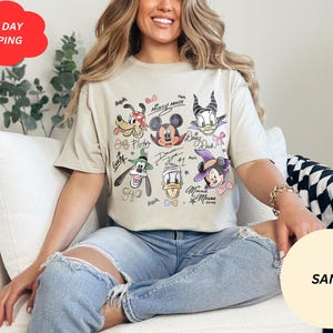 Coquette Bow Mickey & Friends Halloween Shirt, Retro Disney Halloween Tee, Mickey's Not So Scary Party Familie Passendes Shirt