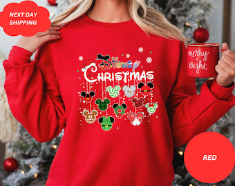 Disney Weihnachten Shirt, Micky Maus Urlaub Hoodie, Disney Weihnachten Familien Shirts, Disney Familie Passendes Weihnachtsshirt, Süßer Weihnachtssweat