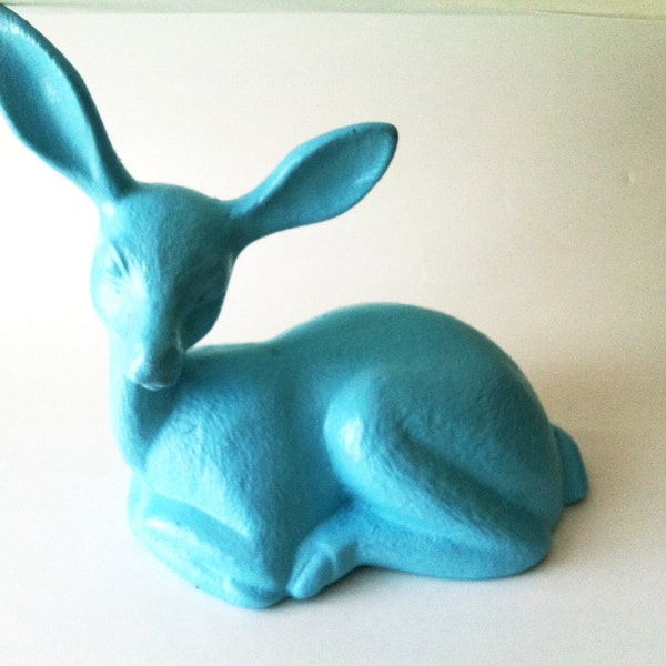 Turquoise Retro Deer Figurine