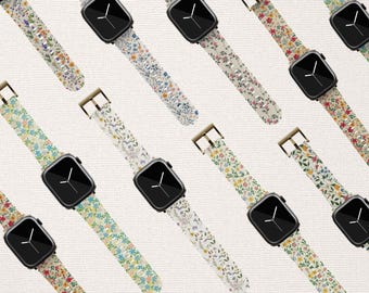 Lente bloemen wilde bloemen Apple Watch Band Botanical Daisy Voor Series 10 9 8 7 6 5 4 SE Ultra 38 40 41 42 44 45 46 49 mm Horlogebanden iWatch