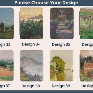 Etui Monet Kindle na Kindle Paperwhite 7" Colorsoft Signature 2024 Impresjonizm Sztuka Vintage Malarstwo Estetyczne Lilie Wodne Natura Klasyka zdjęcie 6