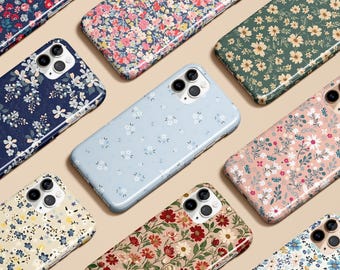 Floral Phone Case Wildflower Case Botanical Daisy Case for iPhone 16 15 14 13 12 11 Max Pro Plus Galaxy S25 S24 S23 S22 S21 Ultra Pixel 8 9