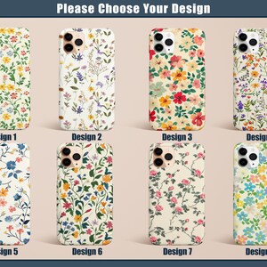 Floral Phone Case Wildflower Case Spring Flower Cover for iPhone 17 16 15 14 13 12 Pro Max Air Plus Galaxy S25 S24 S23 Ultra Pixel 10 9 8 7 imagen 2