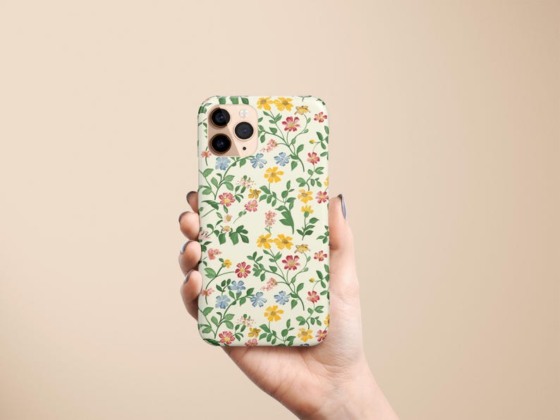 Floral Phone Case Wildflower Case Spring Flower Cover for iPhone 17 16 15 14 13 12 Pro Max Air Plus Galaxy S25 S24 S23 Ultra Pixel 10 9 8 7 imagen 3