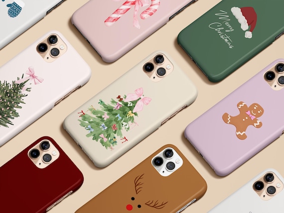 Christmas Phone Case Winter Pine Tree Candy Case For iPhone 16 15 14 13 12 11 Max Pro Plus Magsafe Galaxy S25 S24 S23 S22 Ultra Pixel 7 8 9
