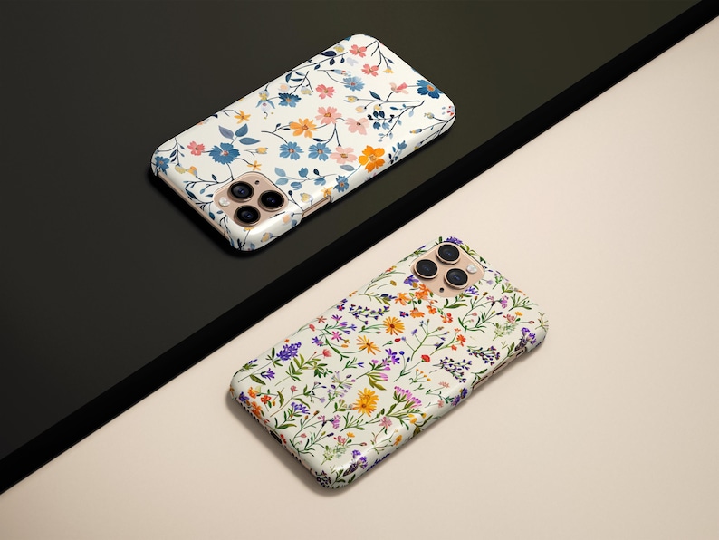 Floral Phone Case Wildflower Case Spring Flower Cover for iPhone 17 16 15 14 13 12 Pro Max Air Plus Galaxy S25 S24 S23 Ultra Pixel 10 9 8 7 imagen 4